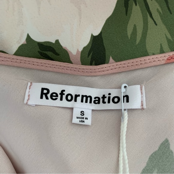 NWT Reformation Parma Silk Dress Rose Garden - Picture 11 of 16